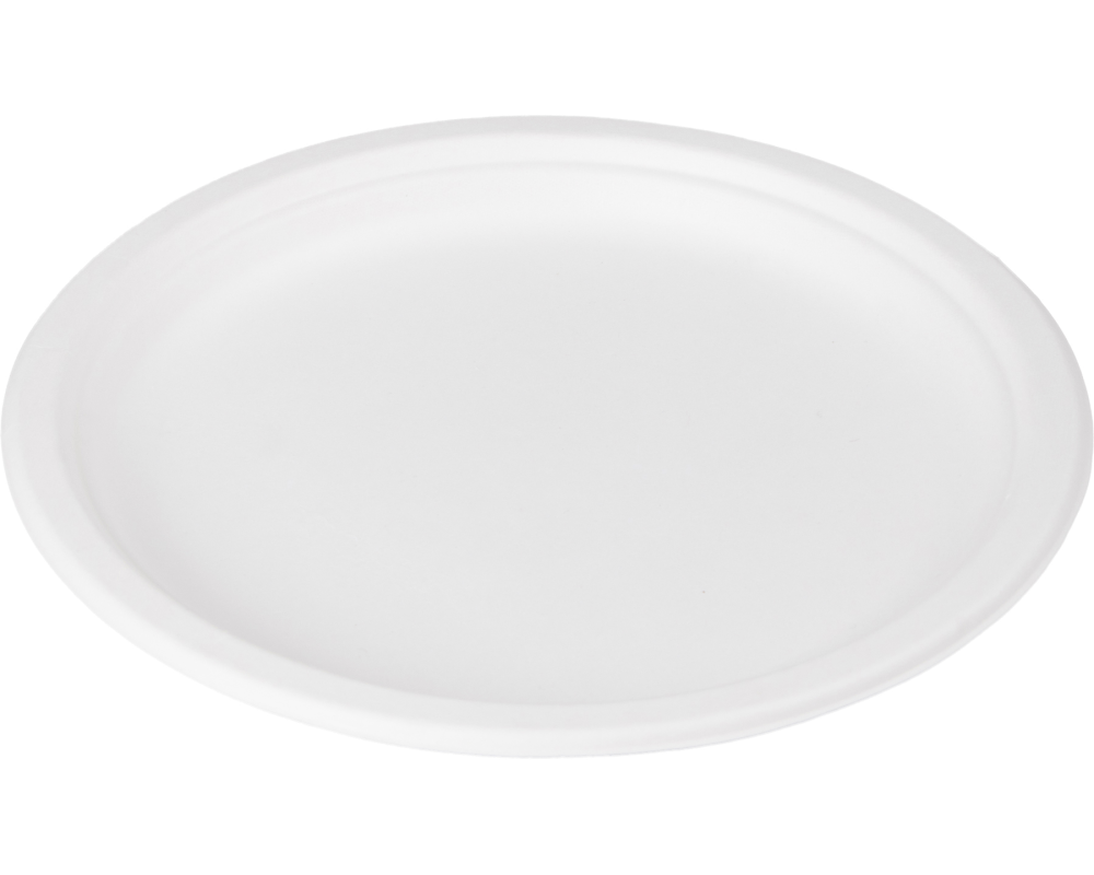 ELCO Teller aus Bagasse 18cm 10010020-016 weiss, 25Stk.