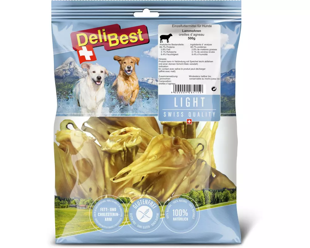DeliBest Kausnack Light Lammohren gourmet 500 g
