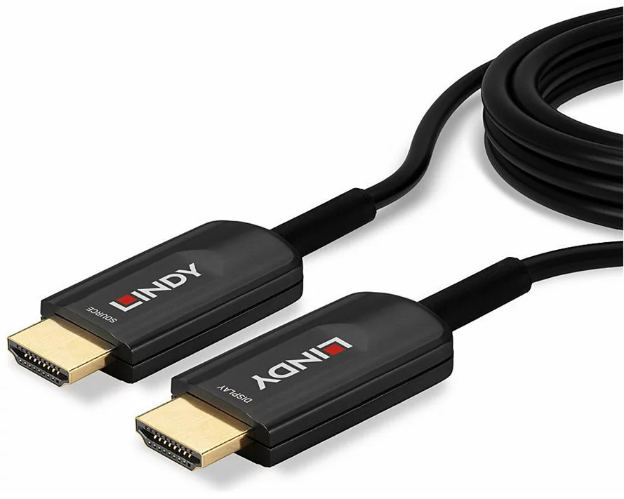 LINDY 15m, Fibre Optic, Hybrid, Ultra High Speed, HDMI Cable