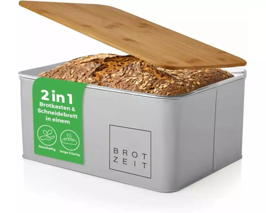 Lumaland Brotkasten Cuisine Grau/Hellgrau