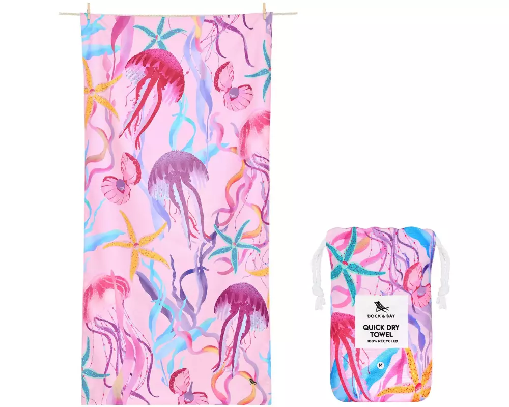 Dock & Bay Badetuch Ready for Jelly M, Mehrfarbig/Pink