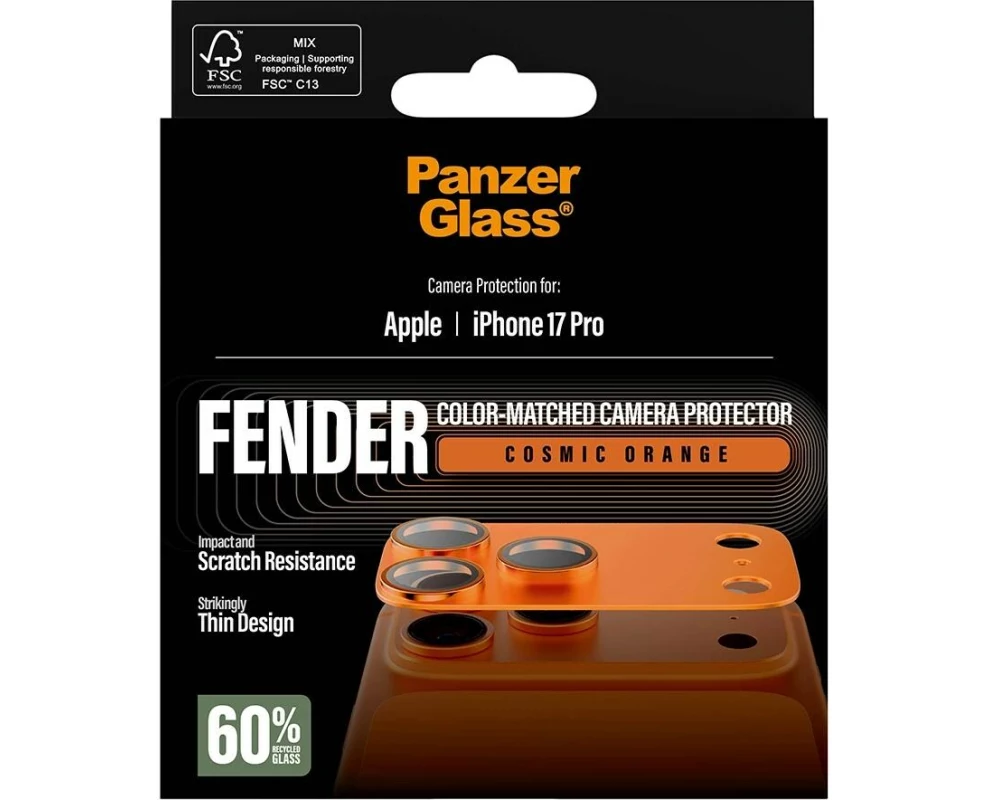 Panzerglass FENDER Camera Protector iPhone 17 Pro Cosmic Orange