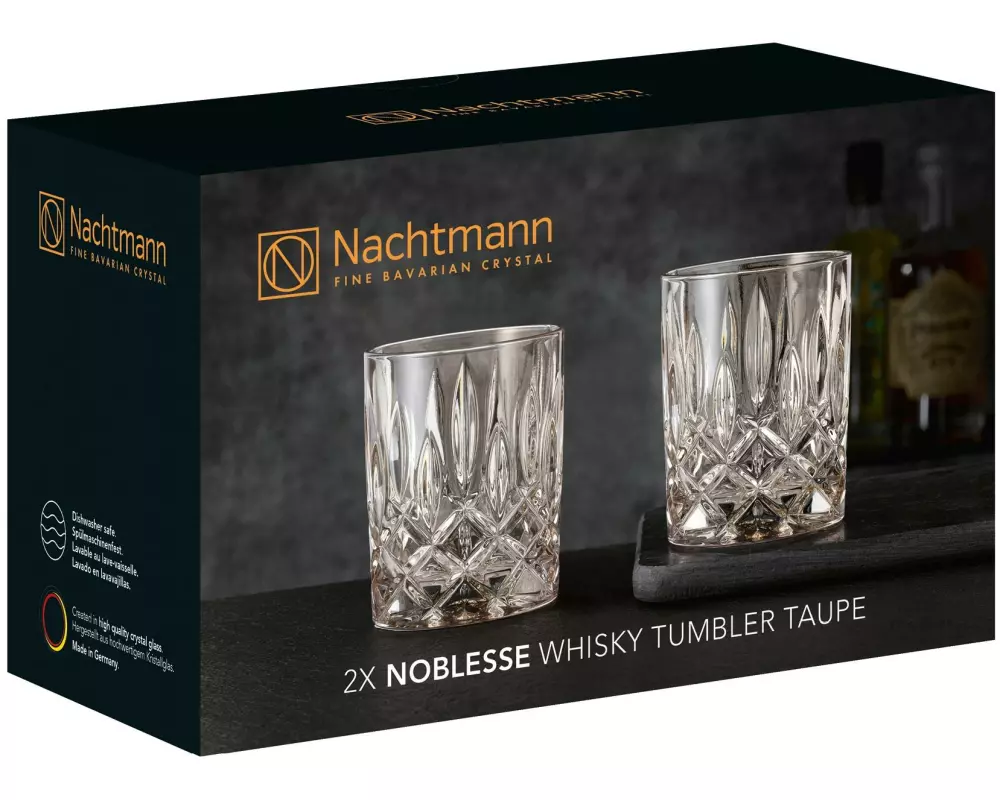 Nachtmann Noblesse Whiskybecher Taupe Set/2 295 ml, 2 Stück, Taupe