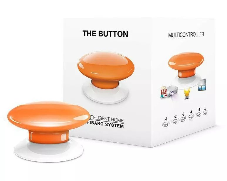 Fibaro Funk-Wandsender Z-Wave Button Orange