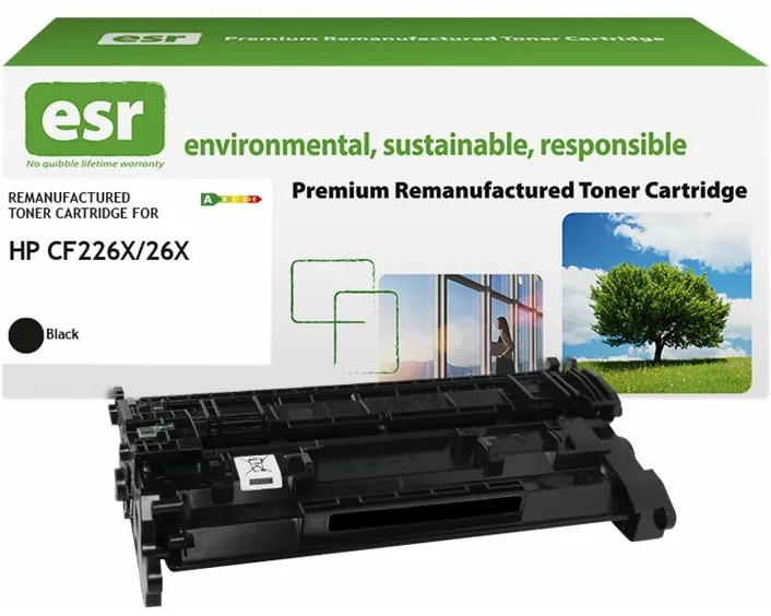 ESR Toner cartridge compatible with HP CF226X black Extra High Capacity remanufactured 12.000 pages