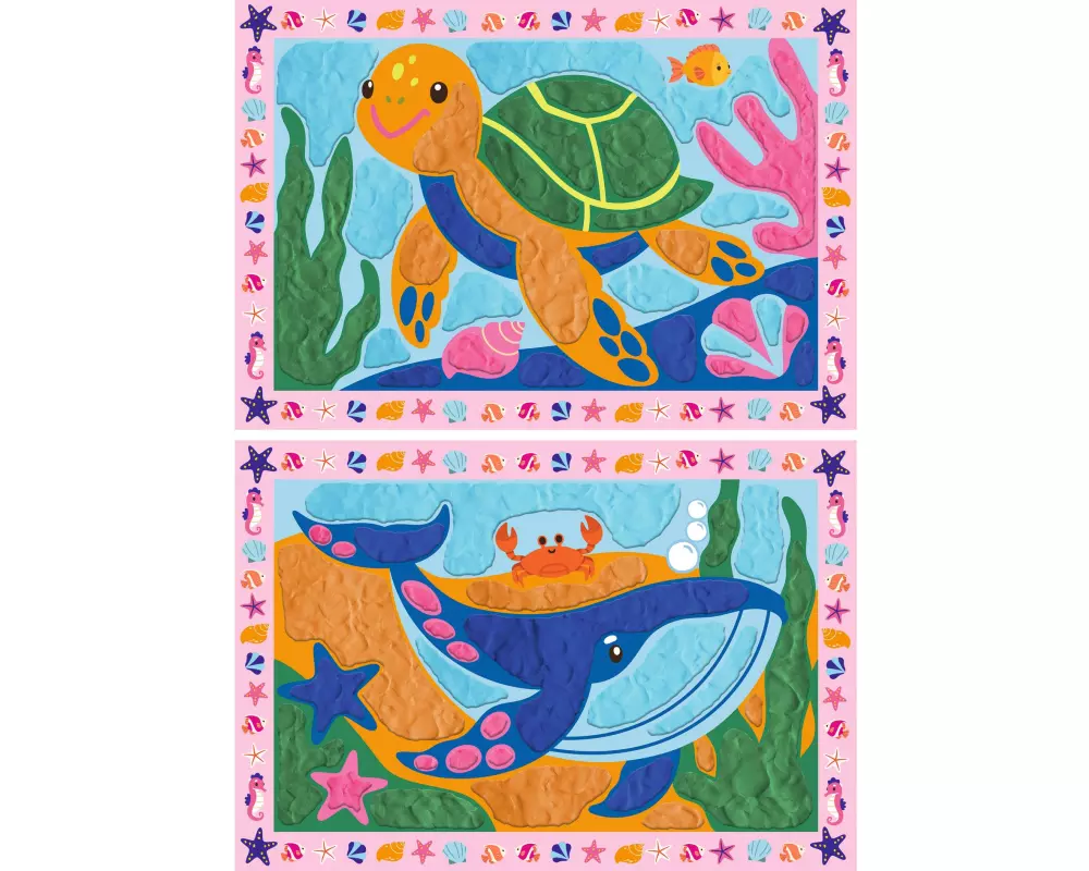 Ravensburger Kneten nach Zahlen – Wal und Schildkröte D/EN