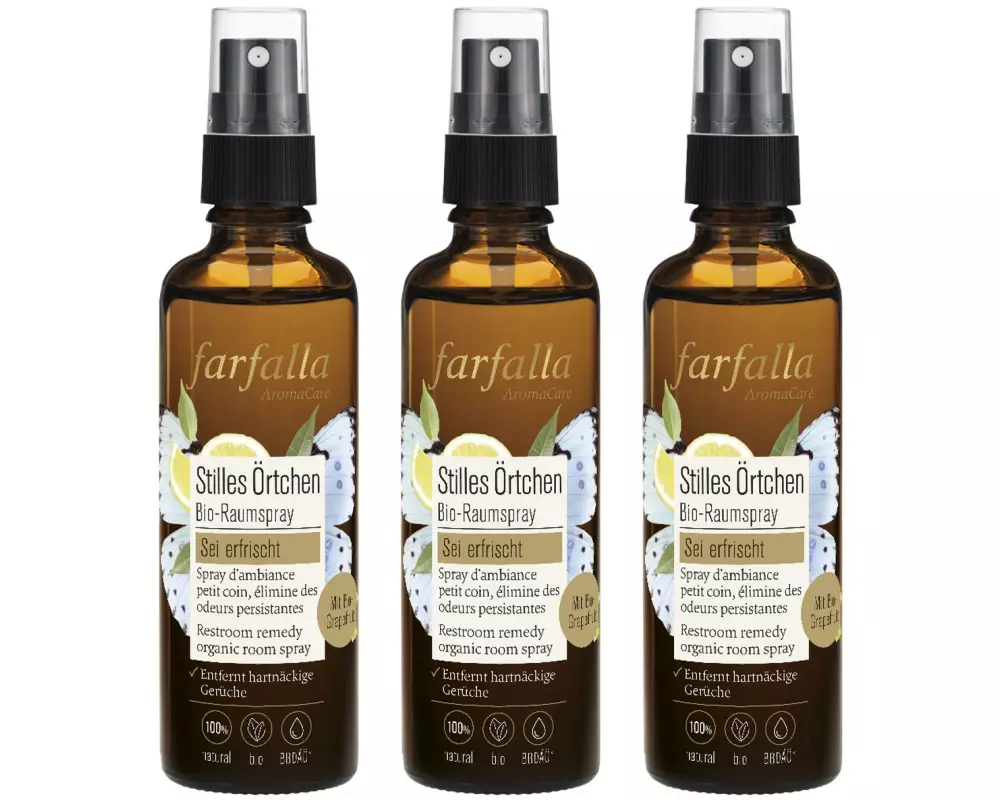 Farfalla Raumspray Stilles Örtchen 3 x 75 ml