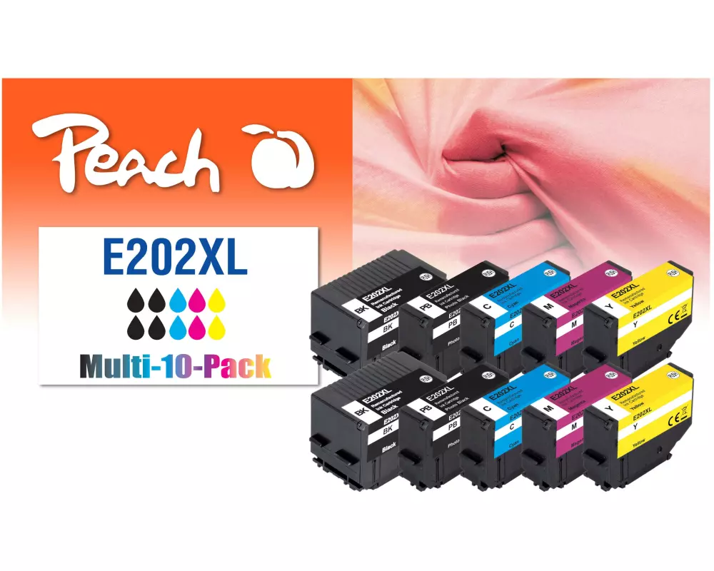 Peach Tinte Epson No. 202XL Multi-10-Pack 4x BK, 2x C, M, Y