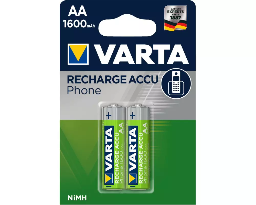 Varta Akku Phone NiMH AA 1600 mAh, 2 Stück