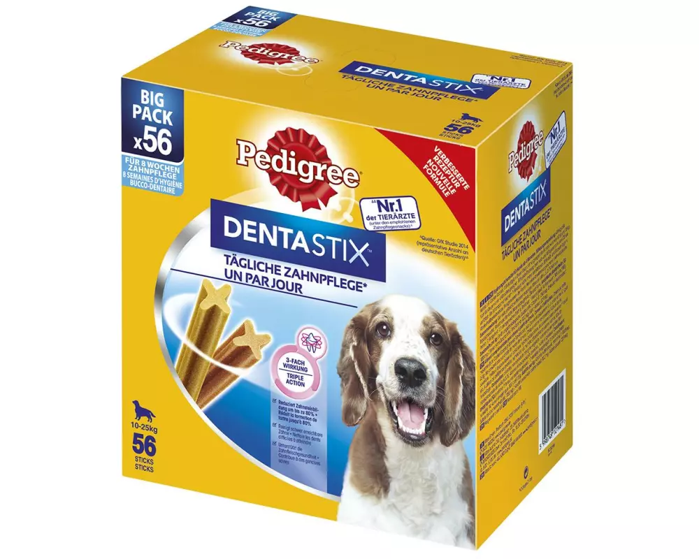 Pedigree Kaustange DentaStix Multipack, Medium, 56 Stück