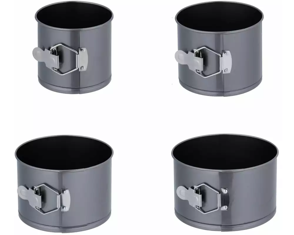 relaxdays Springform 12 cm/14 cm/16 cm/18 cm, Anthrazit