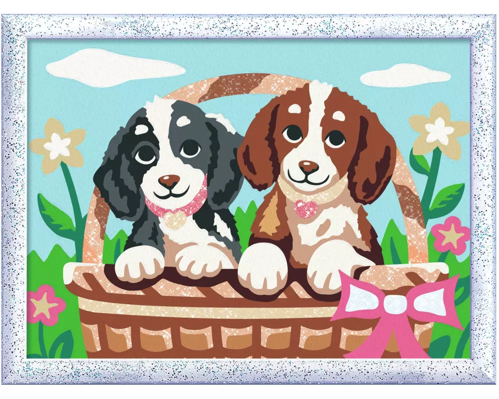 Ravensburger Malen nach Zahlen CreArt – Puppy Picnic