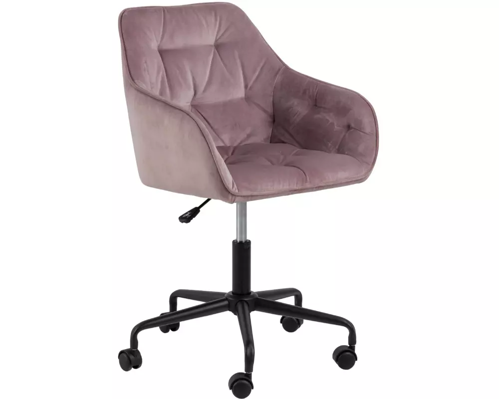 AC Design Bürostuhl Brooke, mit Bremsrollen, Dusty Rose