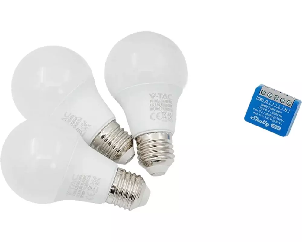 Shelly Mini Gen4 & A60 Bundle 1pc, 3pc, LED, WLAN, Matter, Smart