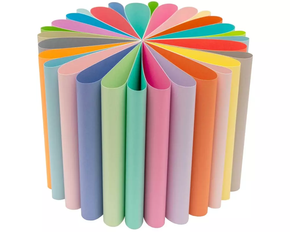 Rico Design Bastelpapier 1 Block à 30 Blatt, Pastellfarben