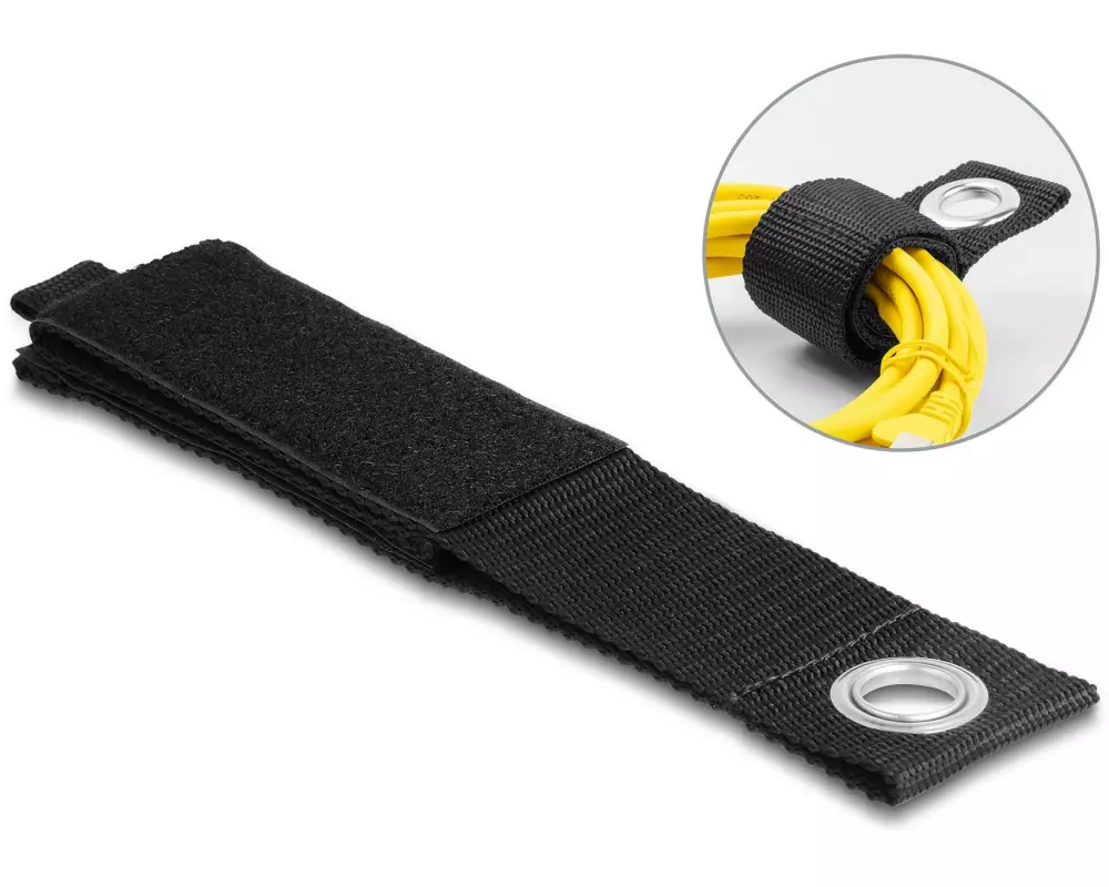 Delock Klettkabelbinder Schwarz 508 mm x 50 mm