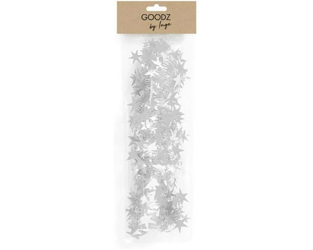 INGES CHRISTMAS DECOR Weihnachtsschmuck Spirale mit Sternen 7.5 m, Weiss