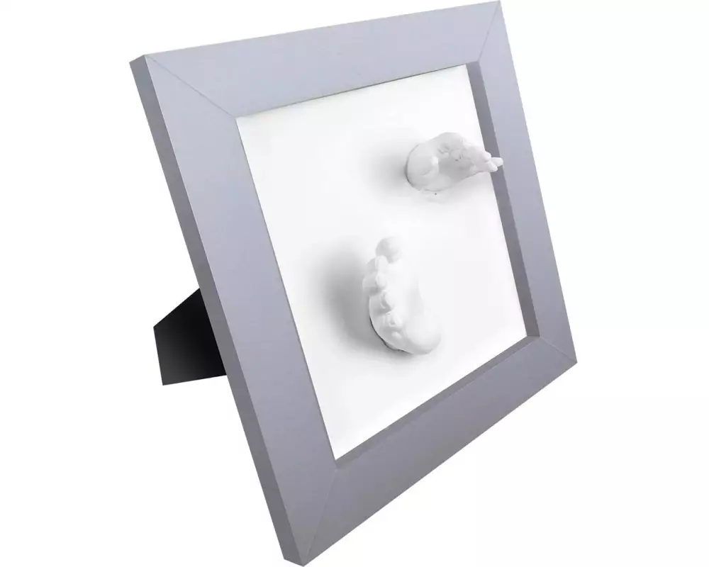 Dooky 3D-Abdruckset Happy Hands Deluxe Silber, 23 x 23 cm