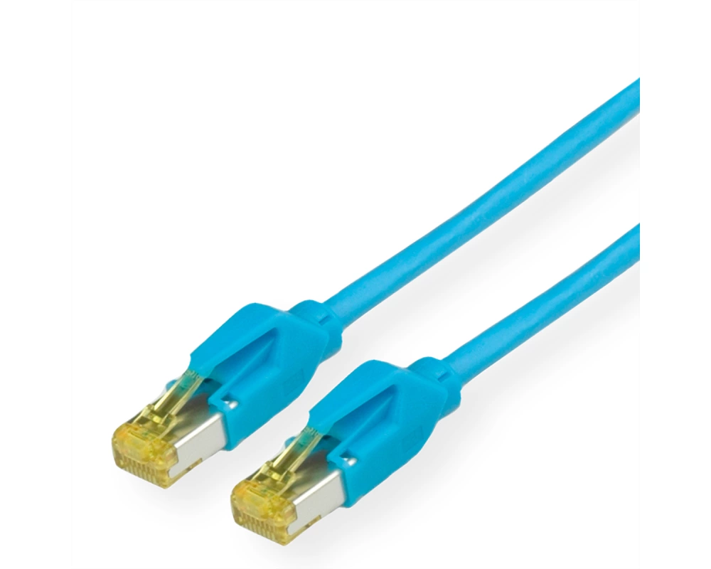 KERPEN Patchkabel Cat.6A (Class EA) S/F, MegaLine F6-90, HiRose TM31, LS0H, blau, 1 m