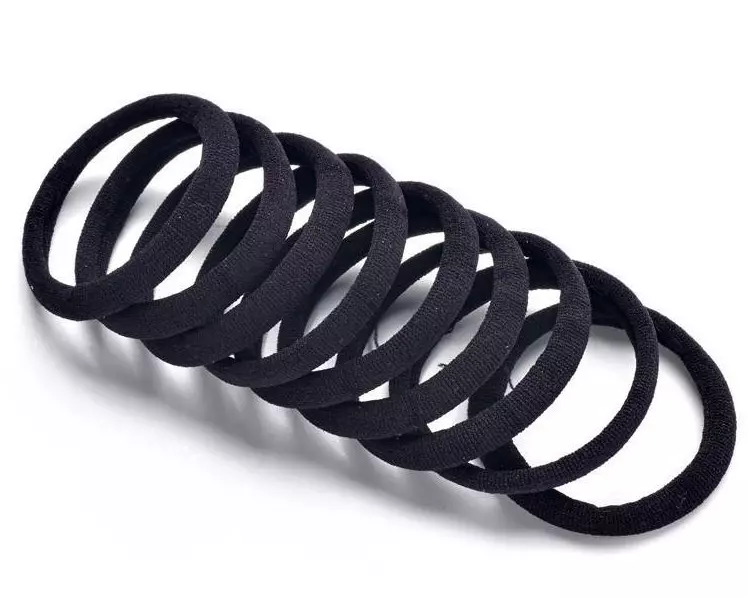 DailyGo Haargummi 3.5 cm 9 Stück, gerade, Schwarz