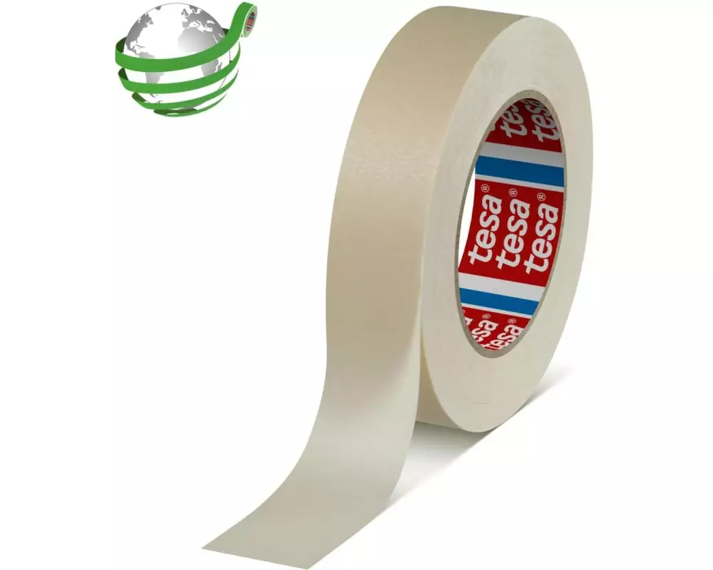 tesa Malerband Krepp hitzebeständig Krepp, 15 mm x 50 m, Beige