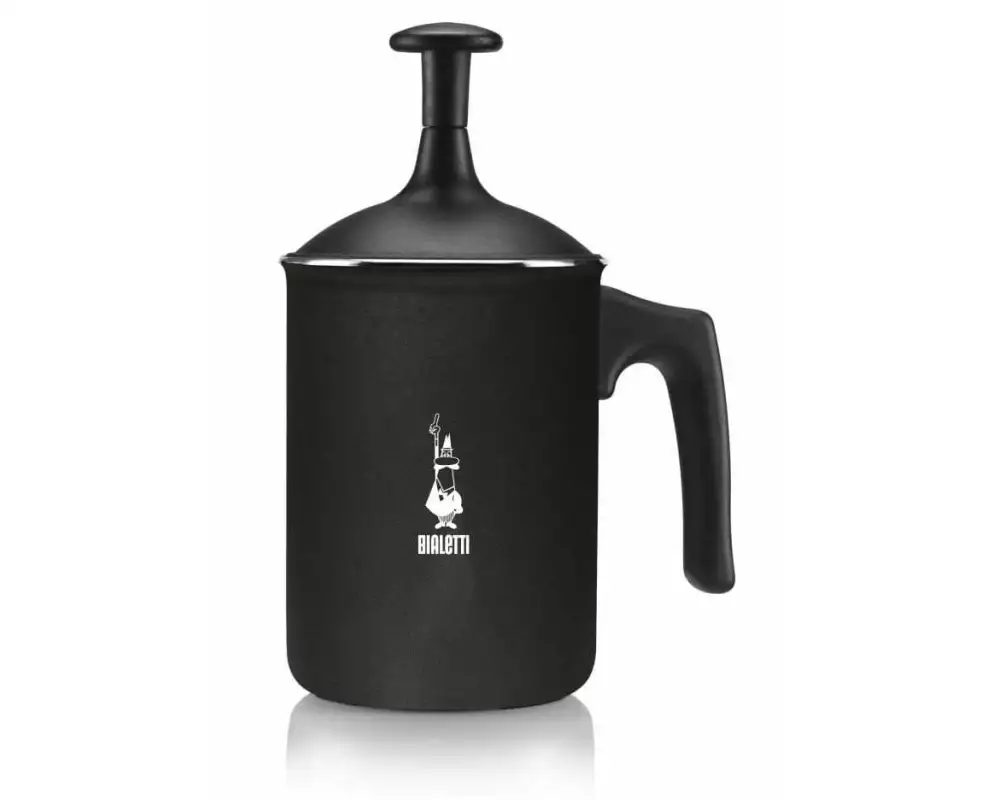 Bialetti Milchschäumer Tuttocrema 3 Tassen, Schwarz