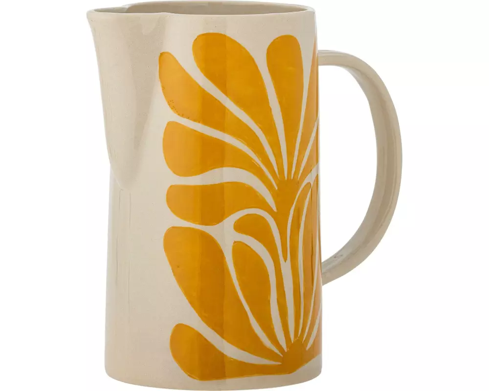 Bloomingville Krug Fauni 2.16 l, Gelb/Weiss