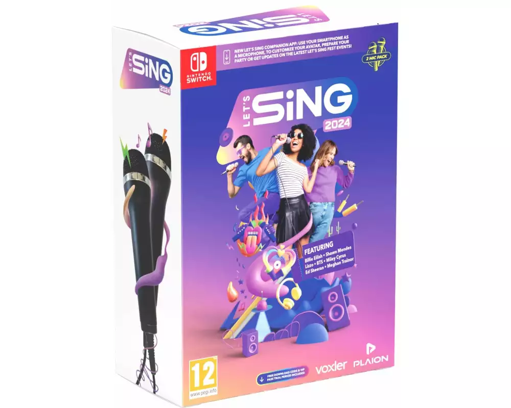 GAME Let's Sing 2024 International Version + 2 Mics