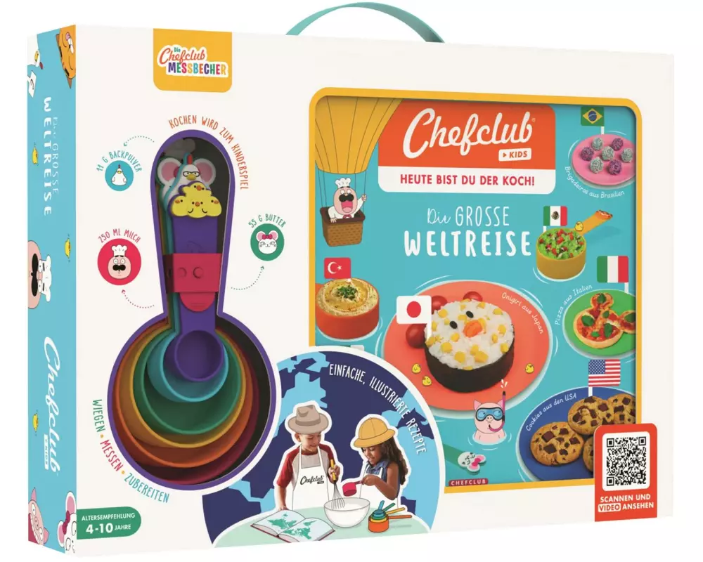 Chefclub Rezeptbuch Die grosse Weltreise 6er Set, Mehrfarbig