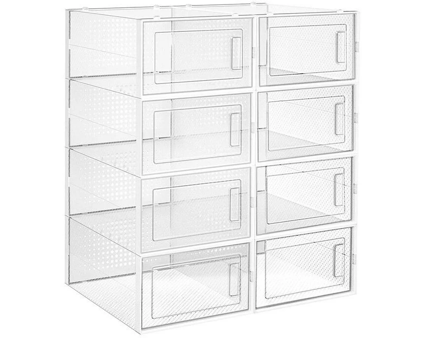 Songmics Schuhboxen 23 x 14 cm, Transparent