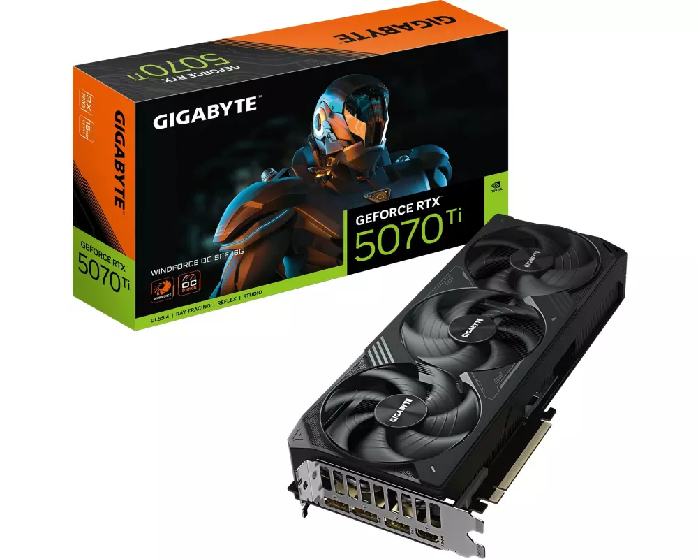 Gigabyte Grafikkarte GeForce RTX 5070 Ti WINDFORCE OC SFF 16 GB