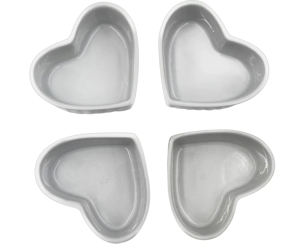 Stronghold Herzform-Ramequin 4 Stück, Weiss