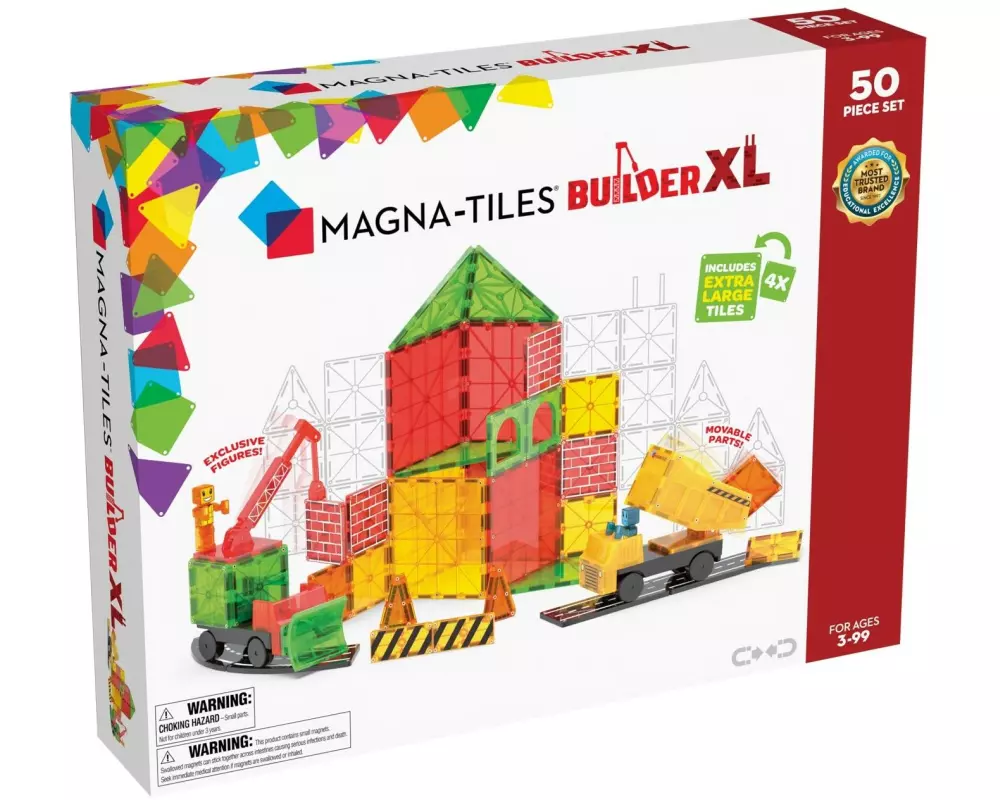 Magna-Tiles Bausteinmodell Baustelle XL 50-teilig