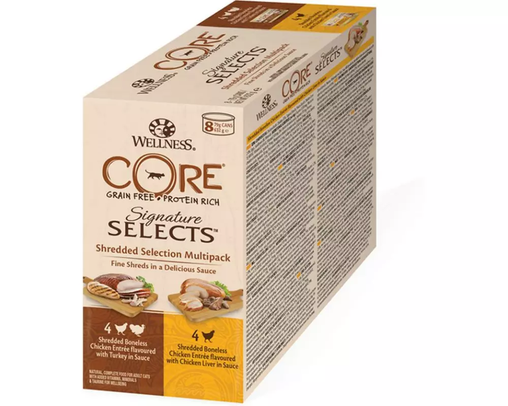 Wellness Core Nassfutter Shredded Selection 8 x 79 g