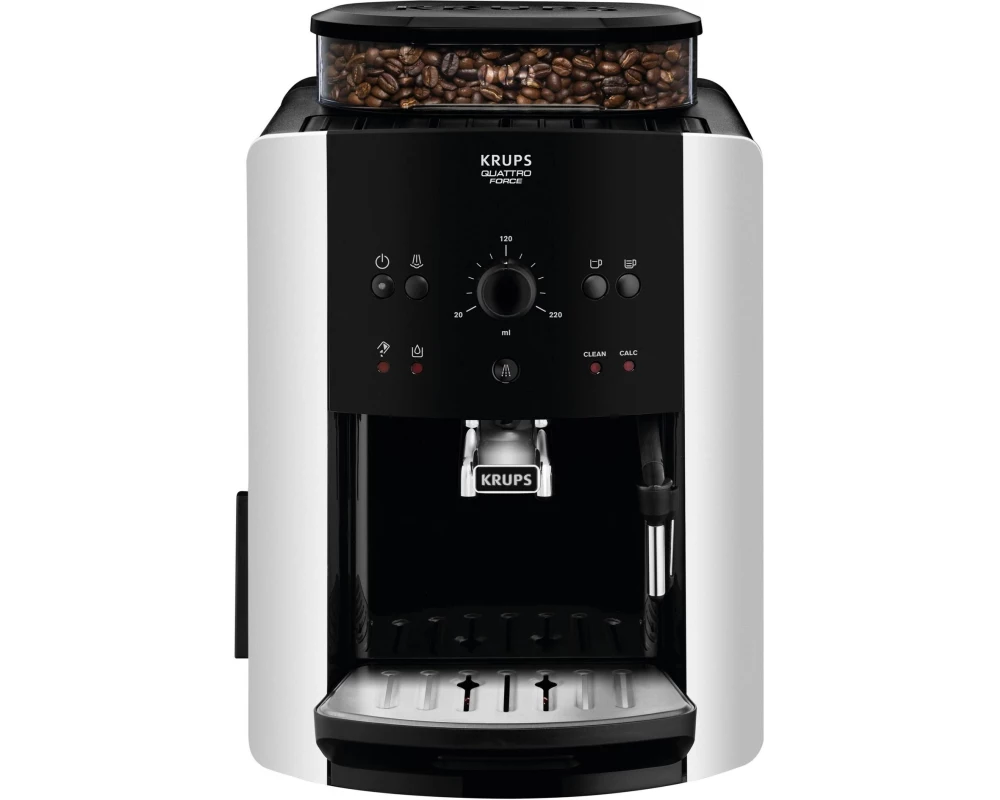 Krups Kaffeevollautomat Arabica Picto EA8118 Schwarz, Silber