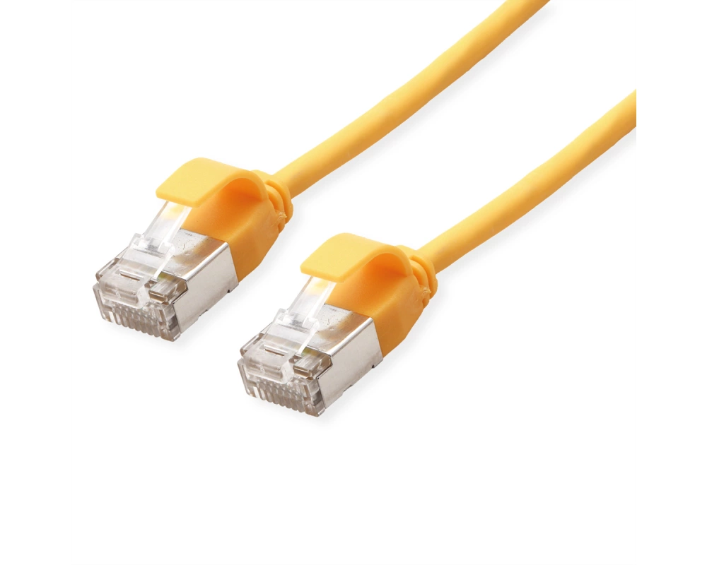 ROLINE U/FTP DataCenter Patchkabel Cat.6A (Class EA), LSOH, slim, gelb, 1,5 m