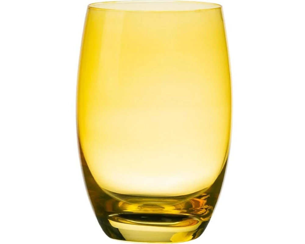 Lunasol Trinkglas Optima Color Tumbler 460 ml Barrel Gelb