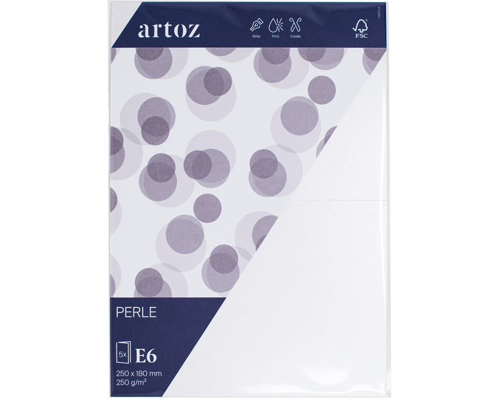 ARTOZ Karten 1001 E6 11837226-211 250g, weiss 5 Blatt