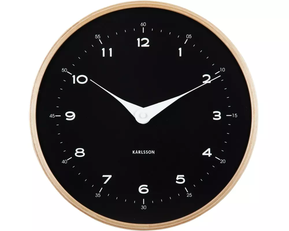 KARLSSON Wanduhr Osado Dome 30 cm, Schwarz