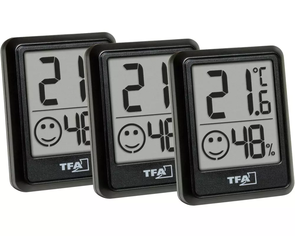 TFA Dostmann Thermo-/Hygrometer 30.5060.01.03 Schwarz