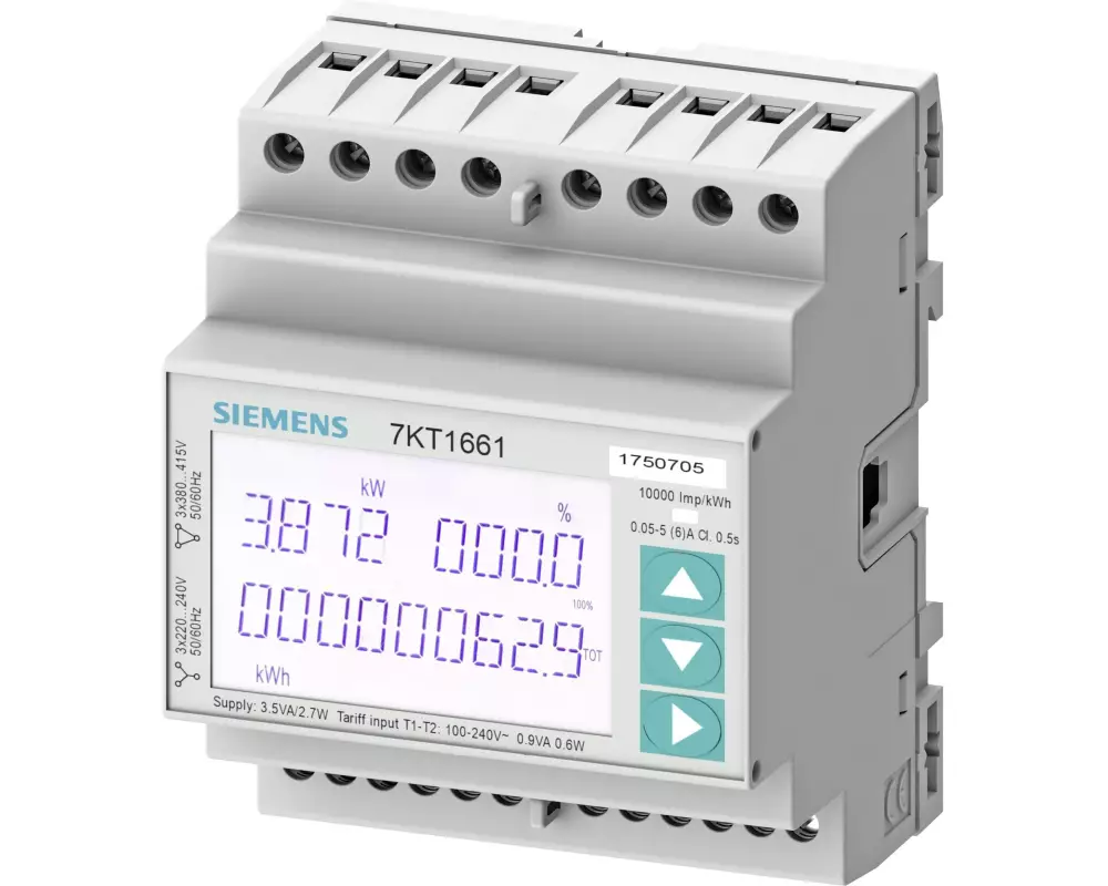 Siemens Energiemessgerät SENTRON, 3-phasig 5A
