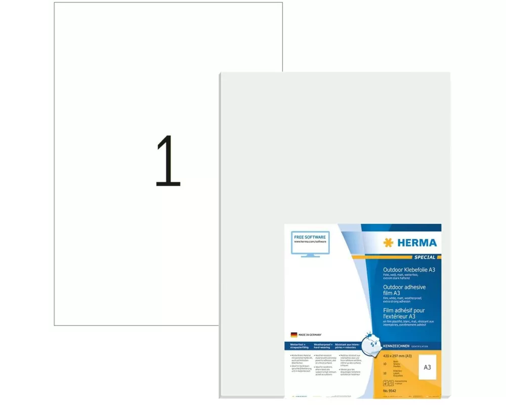 HERMA Outdoor-Etiketten 9542 297 x 420 mm, 10 Etiketten