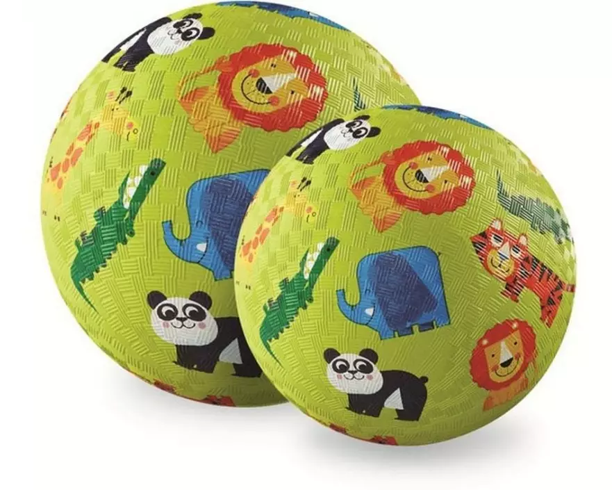 Crocodile Creek Spielball Naturkautschuk Dschungelmotiv 13 cm