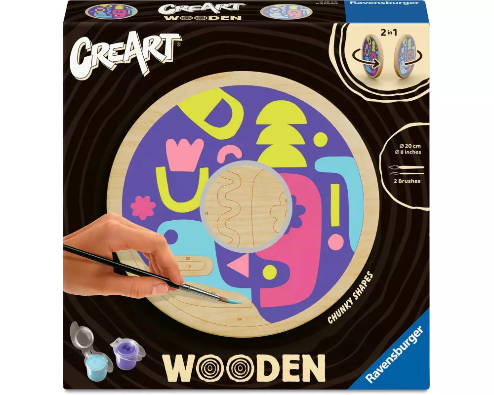 Ravensburger Malen nach Zahlen CreArt Wooden – Eckige Formen