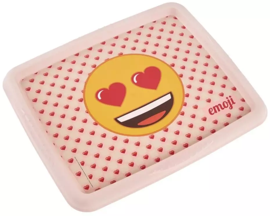 keeeper Karolina Aufbewahrungsbox Kunststoff 30 l Rosa Emoji Hearts