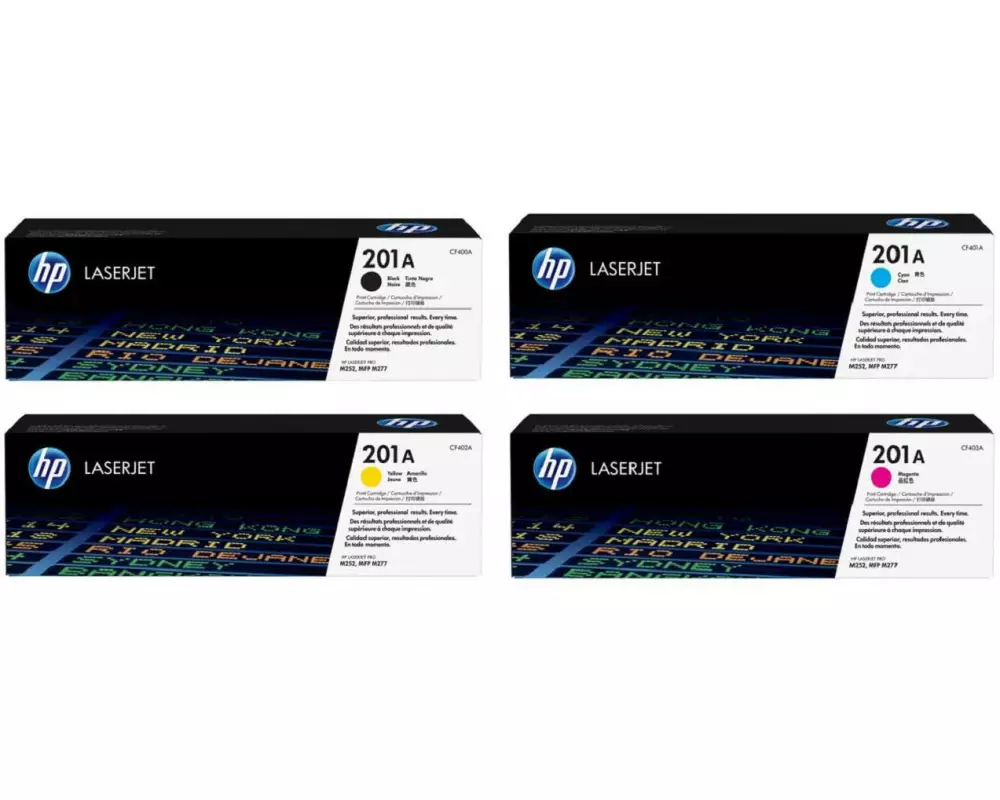 HP Rainbow Kit Nr. 201A (CF400A-CF403A) BL/C/M/Y