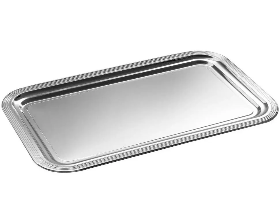 APS Servierplatte Classic 53 x 32.5 x 1.5 cm, Silber