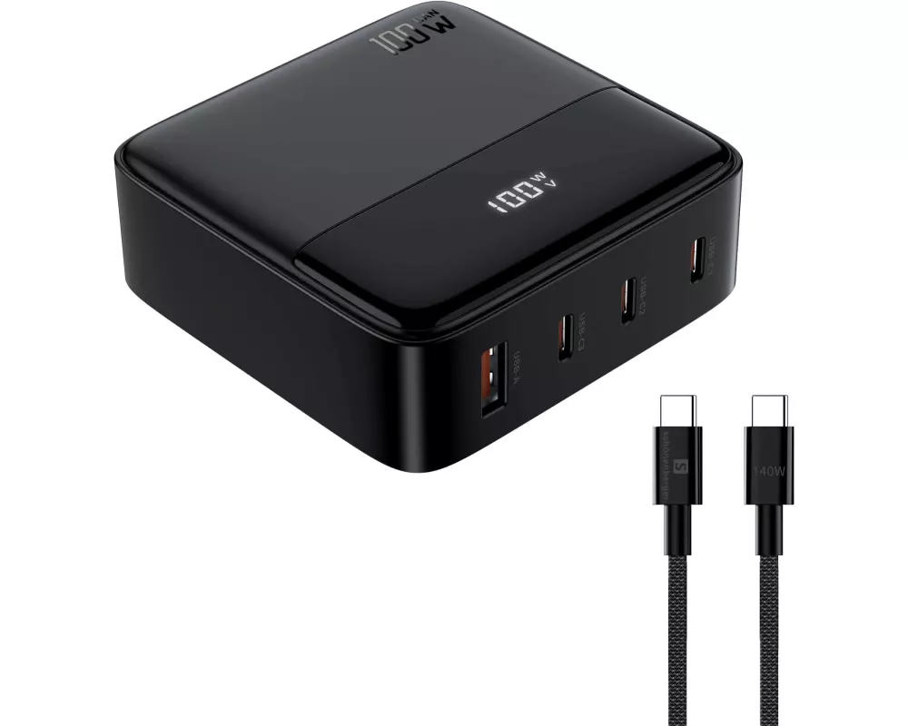 Schönenberger USB-Wandladegerät Desktop USB-Charger 100W GaN