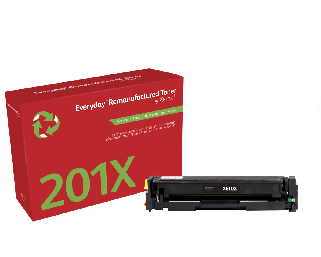 Everyday™ Schwarz wiederaufbereiteter Toner von Xerox, kompatibel mit HP 201X (CF400X), Hohe Kapazität