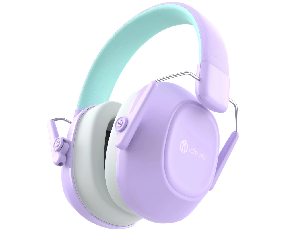 ICLEVER Ear Muffs for Kids C06-2301N-02 26dB NRR Noise Reduc. purple